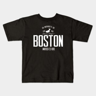 USA, America, Boston, Massachusetts Kids T-Shirt